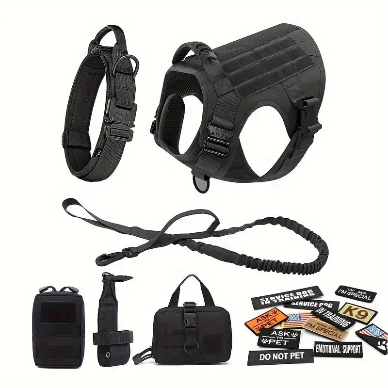 Tactical Dog Harness Set