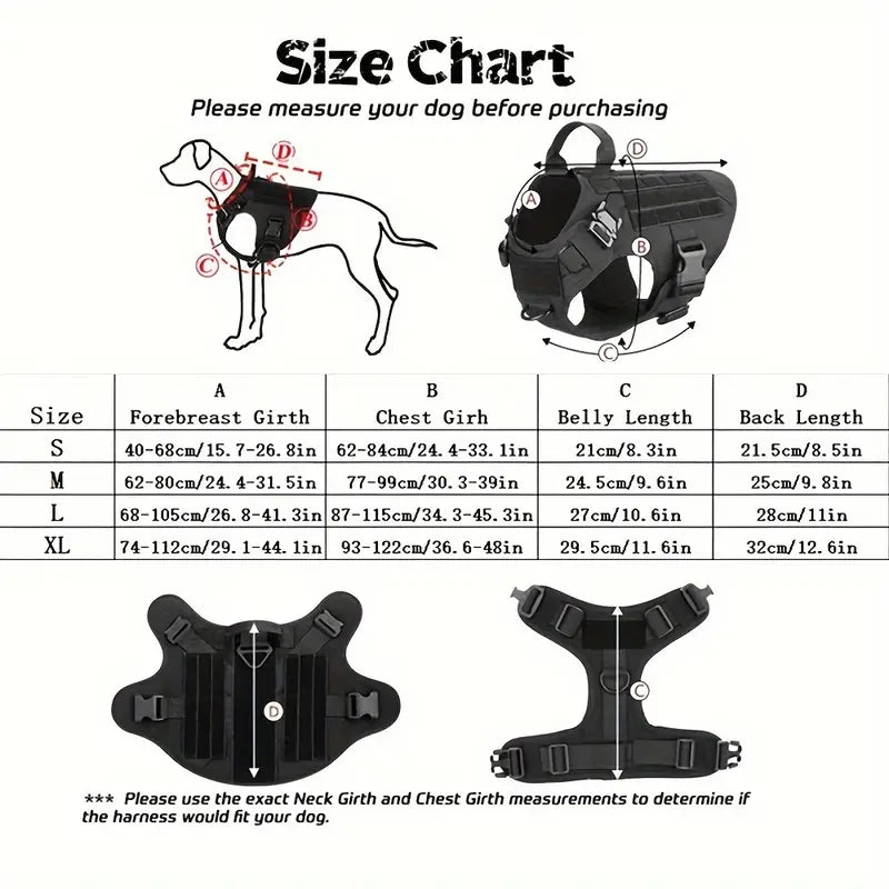Tactical Dog Harness Set